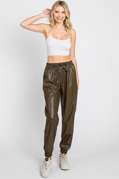 Mona Faux Leather Pant