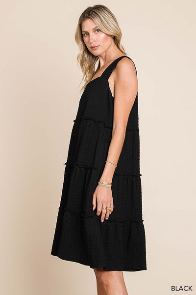 Knit Jacquard Tiered Dress