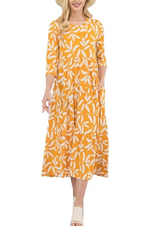 PL Leaf Print Dress