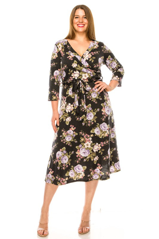 PL Faux Wrap Dress