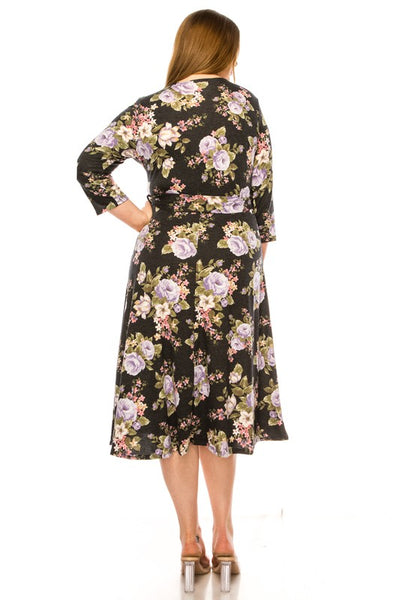 PL Faux Wrap Dress