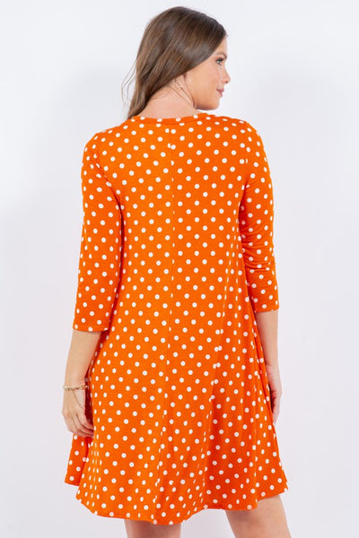 PL Tangerine Polka Dress