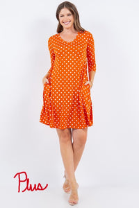 PL Tangerine Polka Dress