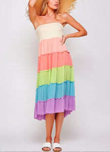 Ruffle Convertible Skirt Dress