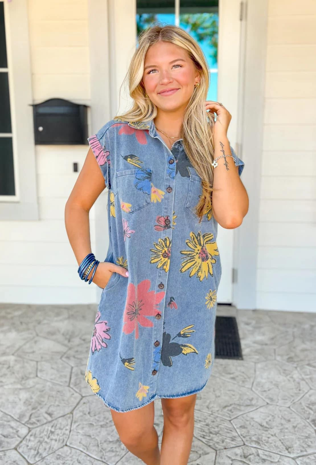 Denim and Daisy Dress