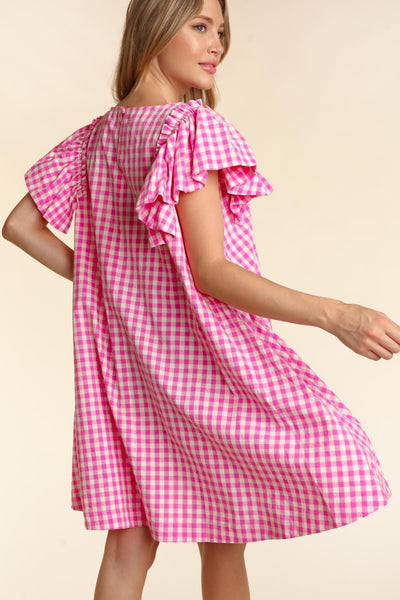 Flutter Gingham Dress