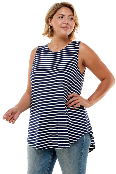 PL Stripe Sleeveless Top