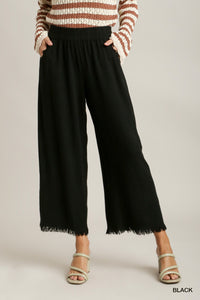 Frayed Wide Leg Pant