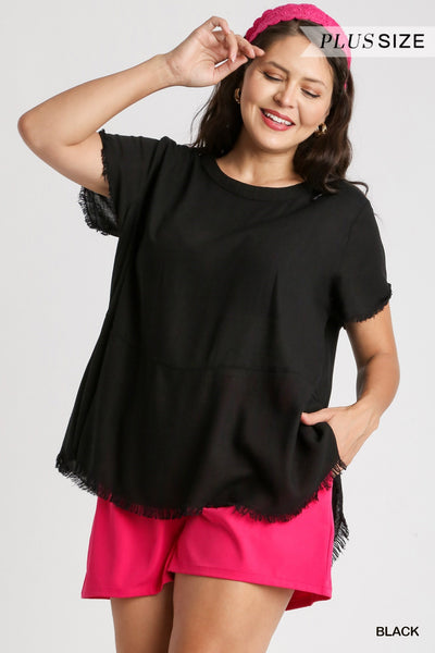 PL Emily Frayed Hem Top