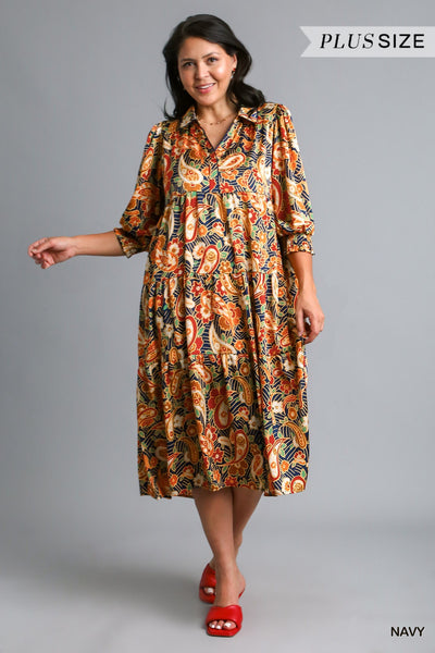 PL Jewel Print Tier Dress