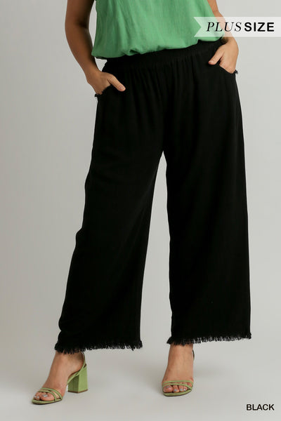 PL Frayed Wide Leg Pant