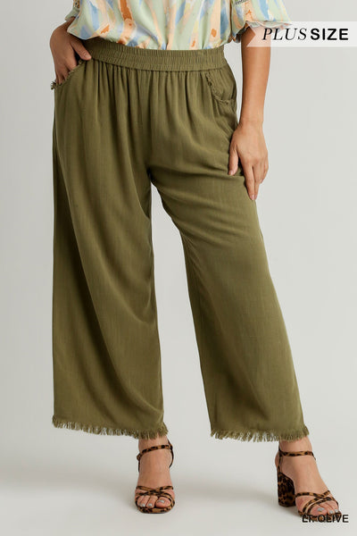 PL Frayed Wide Leg Pant