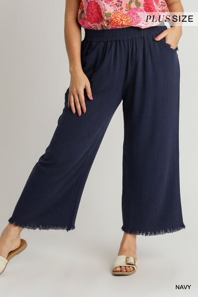 PL Frayed Wide Leg Pant