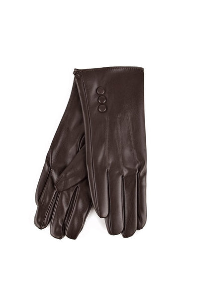 Faux Leather Touch Screen Gloves