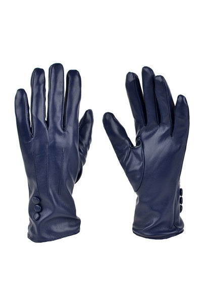 Faux Leather Touch Screen Gloves