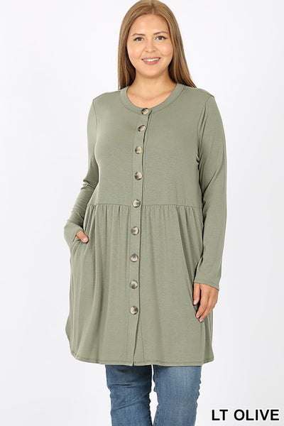 PL Button Front Tunic Jacket