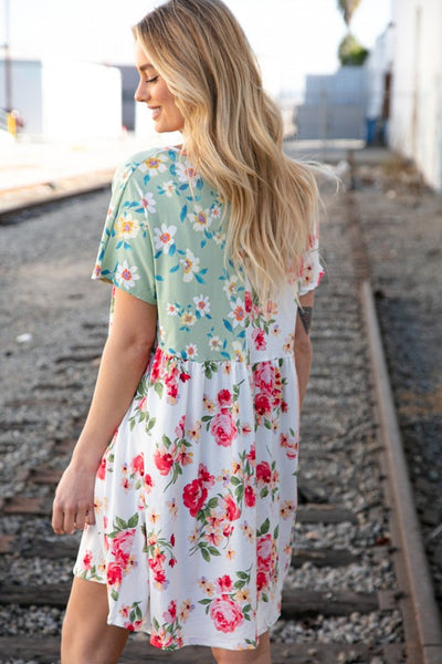 Floral Babydoll Midi