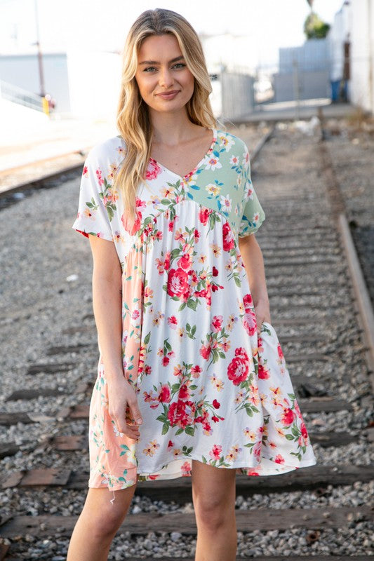 Floral Babydoll Midi