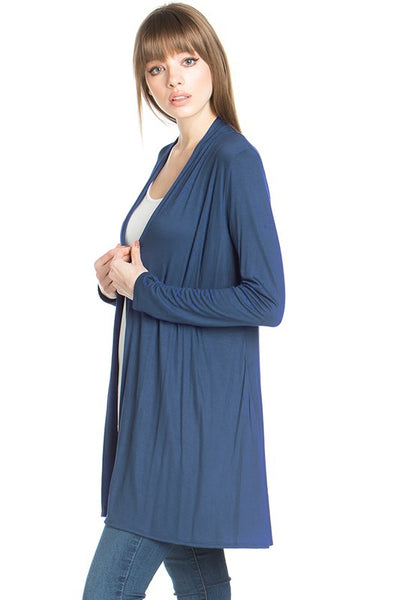 Open Front Draped Cardigan