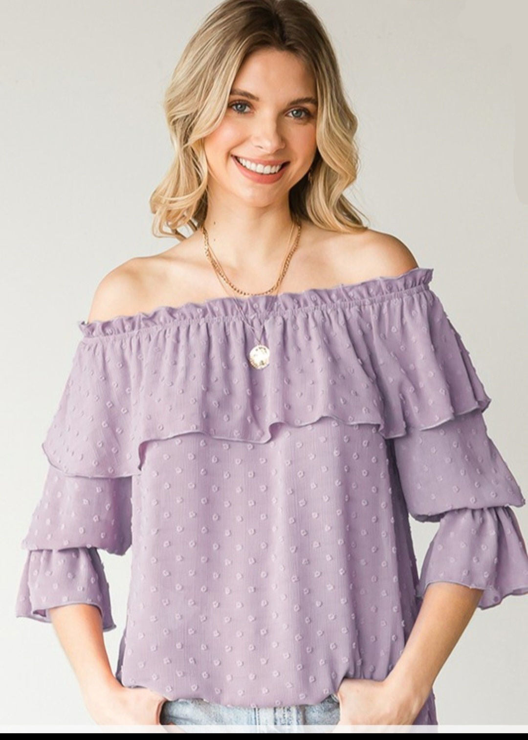 PL Off-Shoulder Peasant Top