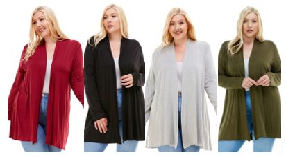 PL Open Front Draped Cardigan