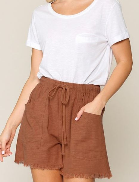 Frayed Hem Shorts