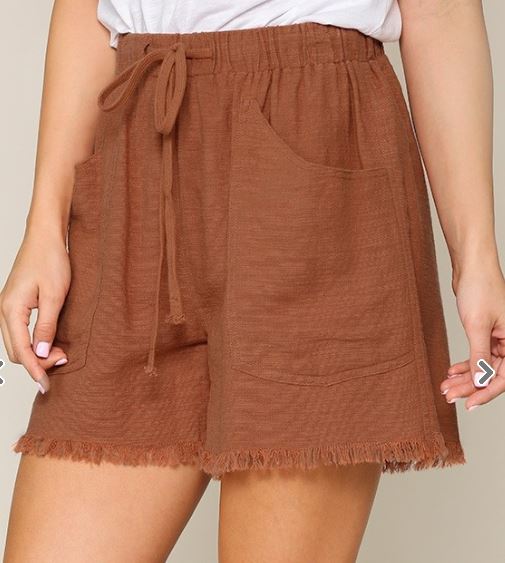 Frayed Hem Shorts