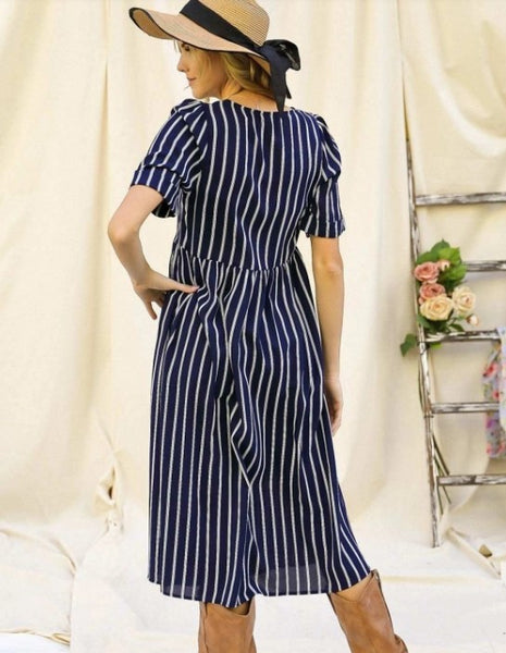 Stripe Midi Dress