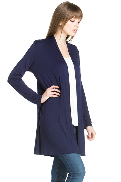 Open Front Draped Cardigan