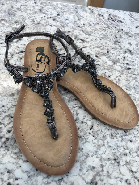 Bronze Crystal Sandal