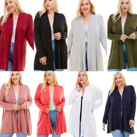 PL Open Front Draped Cardigan