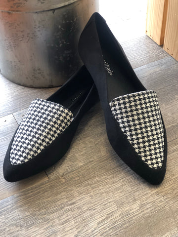 City Suede Houndstooth Flats