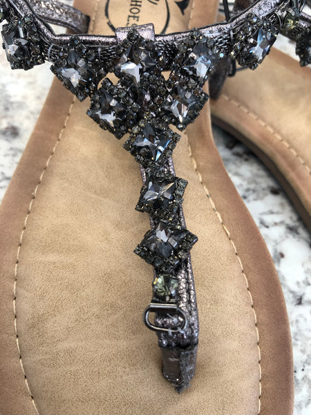 Bronze Crystal Sandal